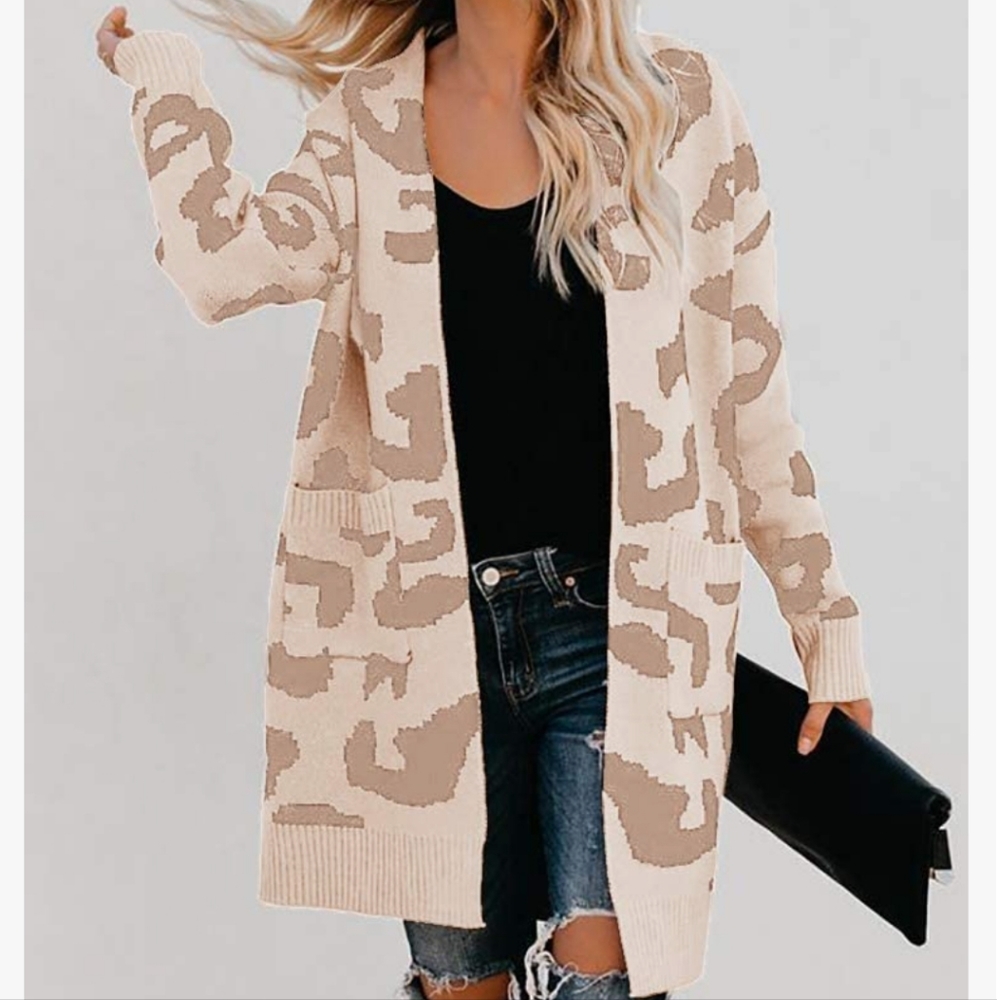 Animal Print Cardigan / Duster